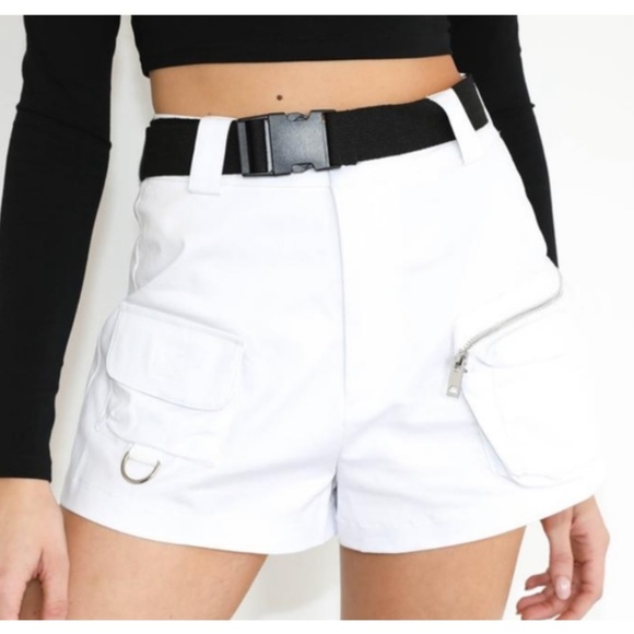 I.AM.GIA Edam Belted Utility Short - White - Picture 1 of 12